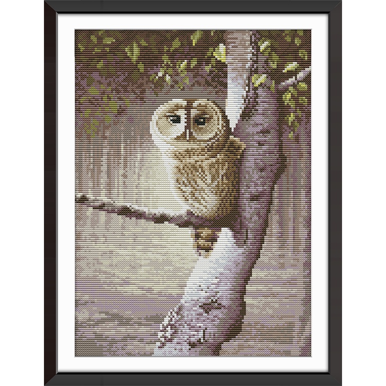 Joy Sunday Owl 8 Cross Stitch Kits Stamped Counted Easy Patterns