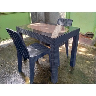 Plastic dining table store 2 seater