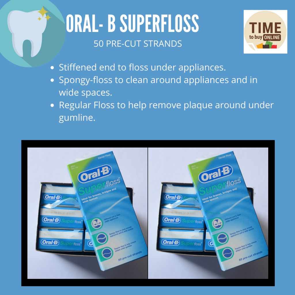 Super Floss For Braces, Bridges And Wide Gaps – EYWUP