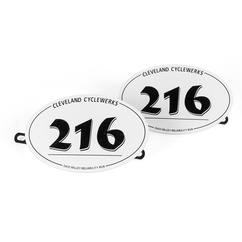 2PCS CAFE RACER Motorcycle Table NUMBER PLATE NO.71/NO.216 For MOTO ...