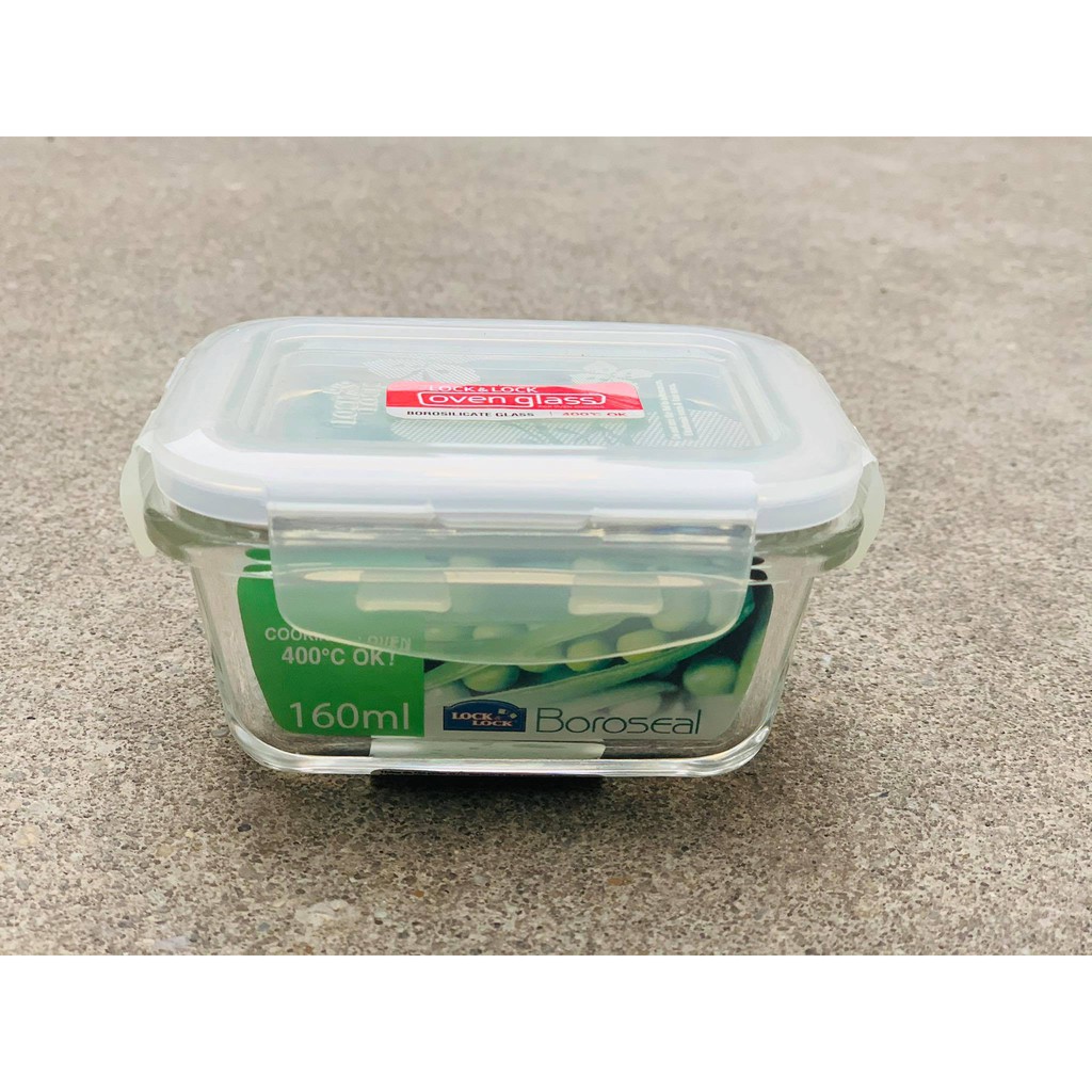 Locknlock Rectangular Glass Box 160ml LocknLock LLG414 | Shopee Philippines