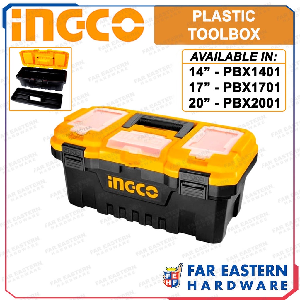 INGCO Plastic Tool Box Organizer Storage Toolbox INHT