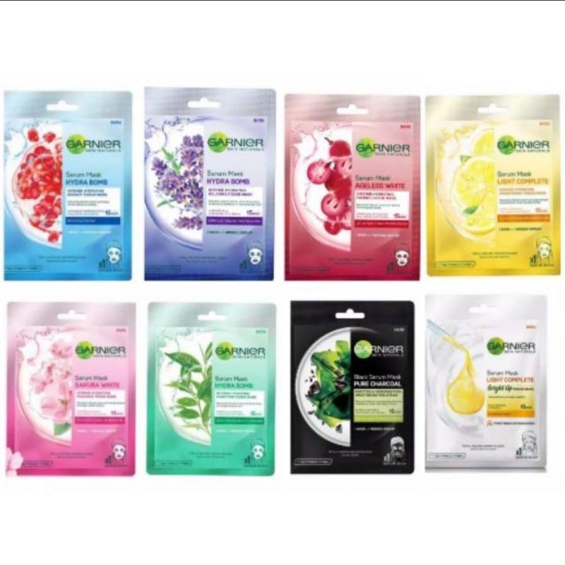 Garnier Mask Tissue Sheet Mask/Light Complete/Sakura White/Men | Shopee ...