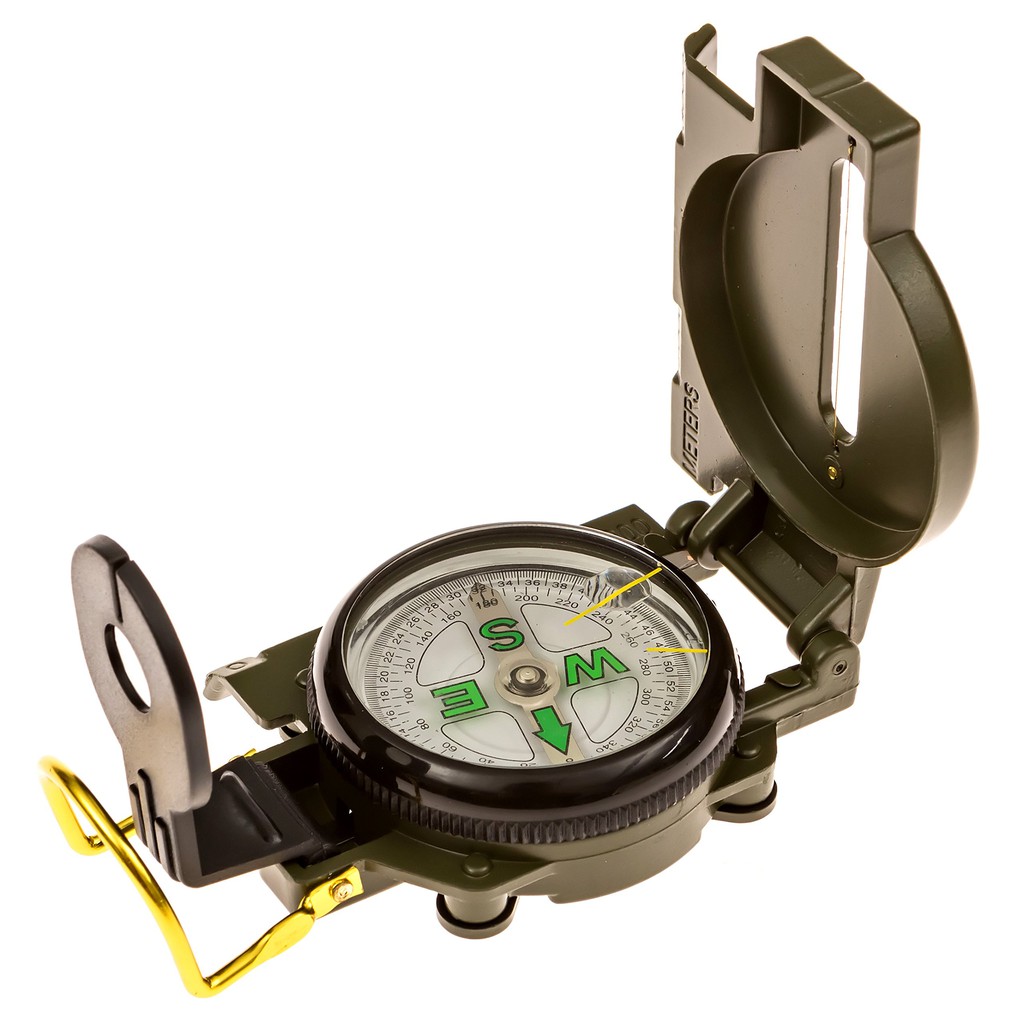 Mini Military Camping Marching Lensatic Compass Magnifier | Shopee ...