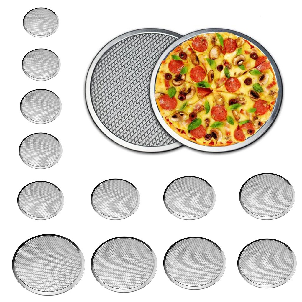 Round Mesh Pizza Screen Baking Baking Mesh Thin Crust Tray Mesh Aluminum Wire Pan Pizza Baking Tool 10 Inch - View #7
