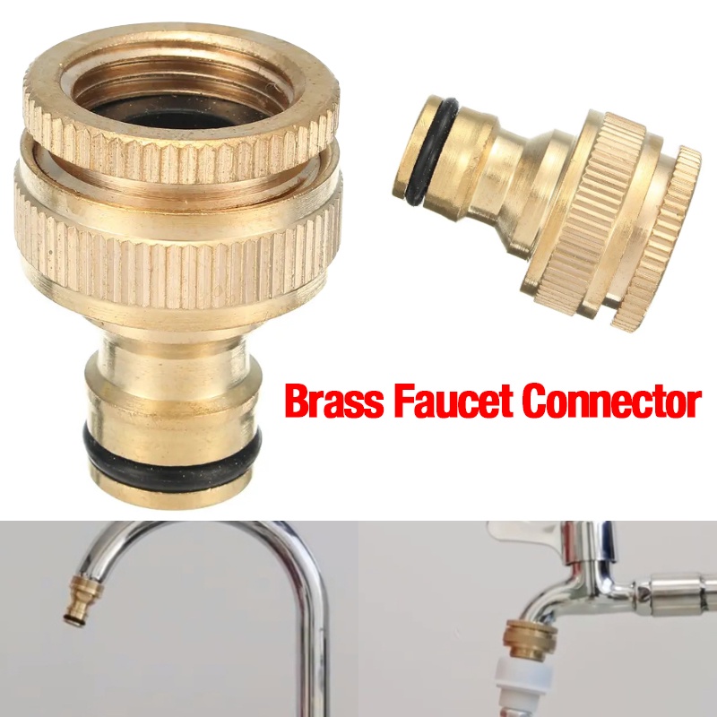 Spot 1pc Pure Brass Faucet Standard Connector Washing Machine Gun Quick Connect Fitting1234 8096