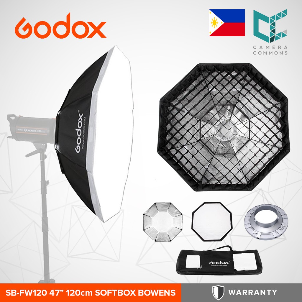 Godox SB-FW120 47inches 120cm Octagon Softbox Bowens Mount Ring with ...