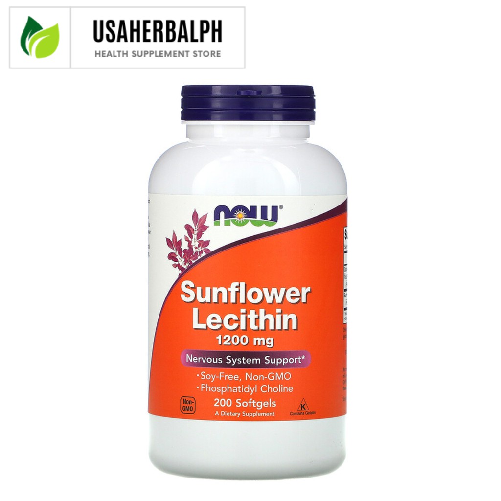 Now, Sunflower Lecithin, 1200 mg, Breastfeeding Supplement, Inverted