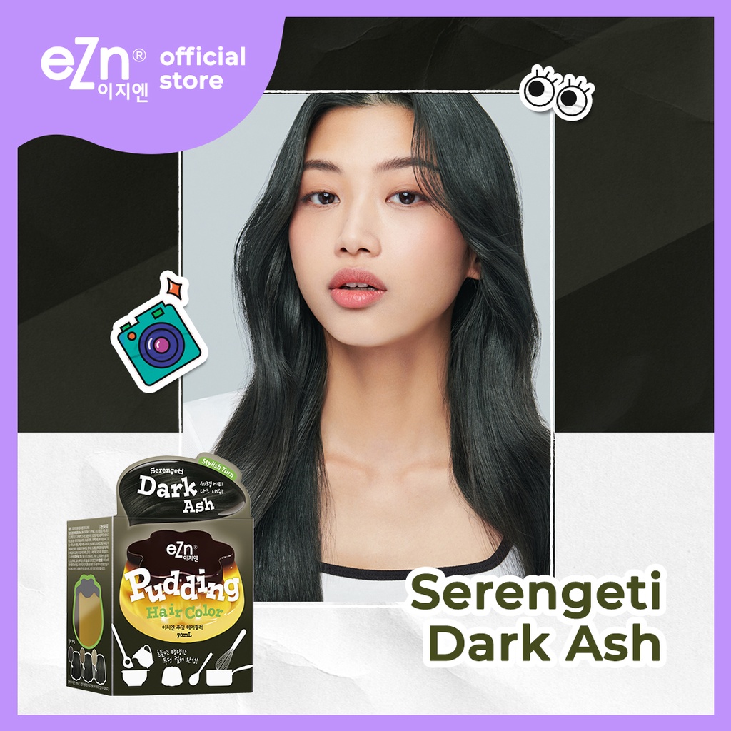 eZn Pudding Hair Color Serengeti Dark Ash (70 ml) Self Hair Dye DIY
