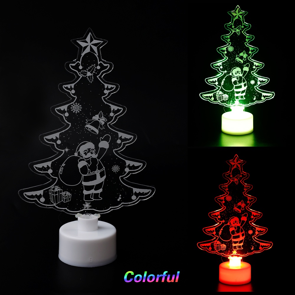 Colorful Fiber Optic Xmas Tree Night Light Decoration Supplies