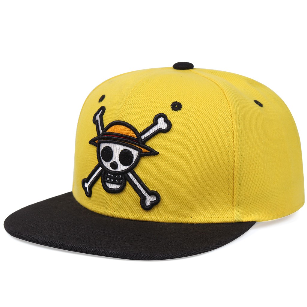 One Piece flat brims cap 100 Cotton Anime Baseball Caps High quality embroidery Snapback Hats
