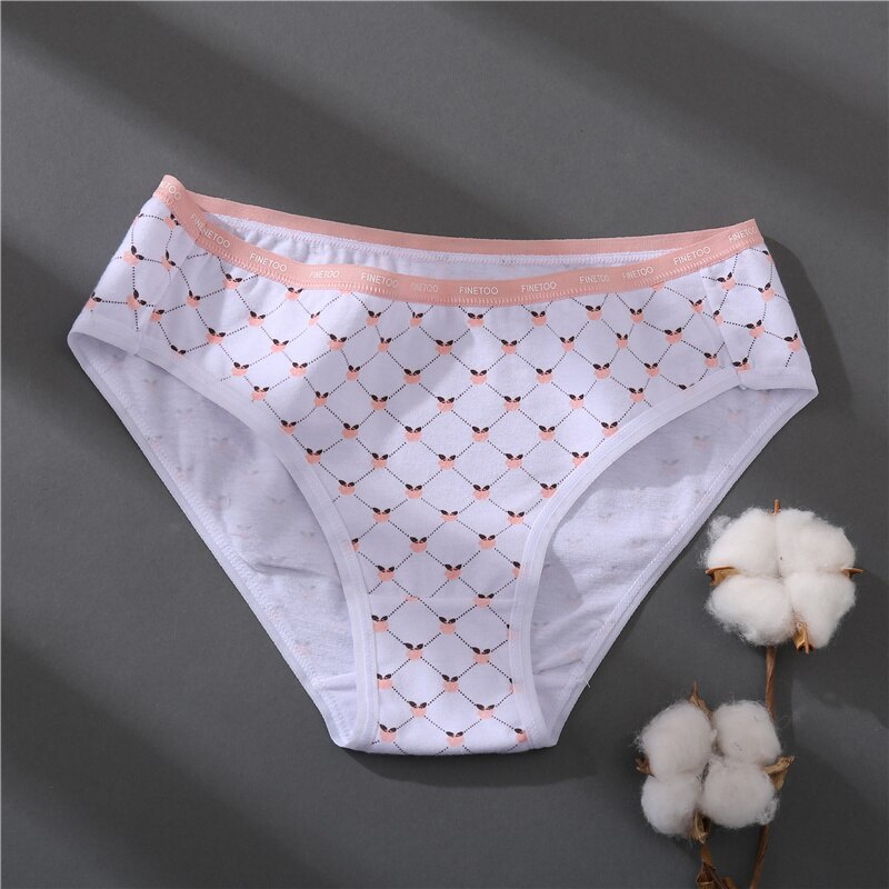 Finetoo Women 1pc/2pcs Cotton Panties Print Briefs Sexy Low-Rise ...
