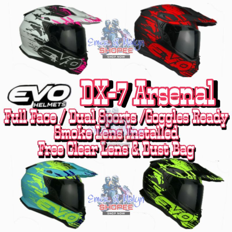 Evo hot sale motard helmet