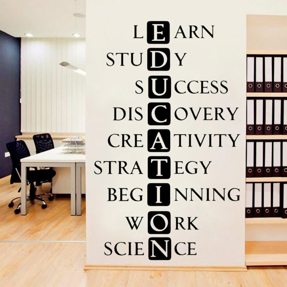 Education Wall Decal School Classroom Sign Decor Vinyl Wall Sticker ...