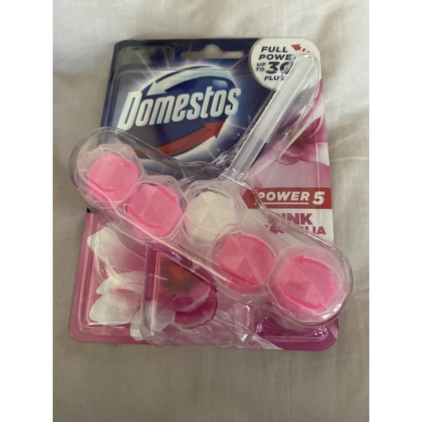 Domestos Domex Toilet Rim Power 5 Rim Block Pink Magnolia/Lime/Chlorine