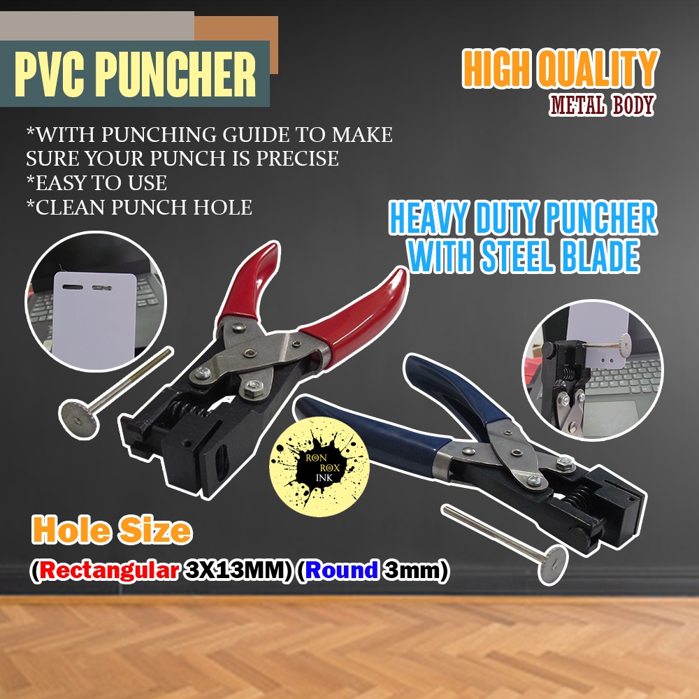 Round Hole Rectangular Hole Puncher Pliers PVC Card Punch | Shopee ...