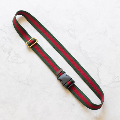 Red and green gucci purse strap hot sale