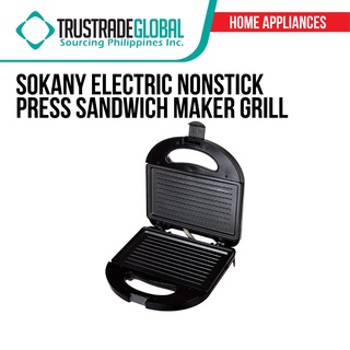 SOKANY GRILL Maker Electric Grill Nonstick Grid Sandwich Panini Maker  Griddle