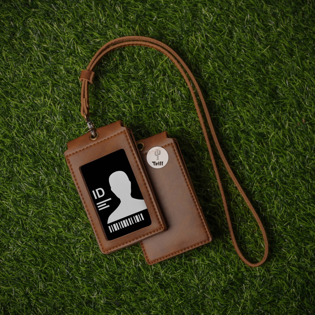 Id Card Front Brown Nametag Men Women Office Souvenir Card Holder Name