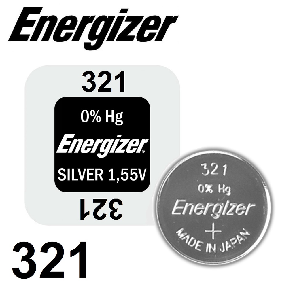 Energizer 321 SR65 (1pc) 1.55v Silver Oxide Button Cell Battery Mercury ...