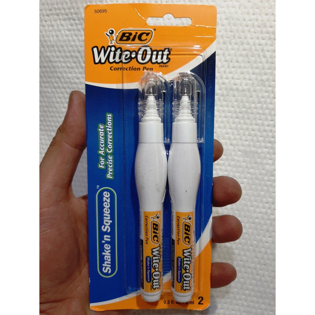 BIC WiteOut Shake 'n Squeeze Correction Fluid Pen, Count, 48 OFF