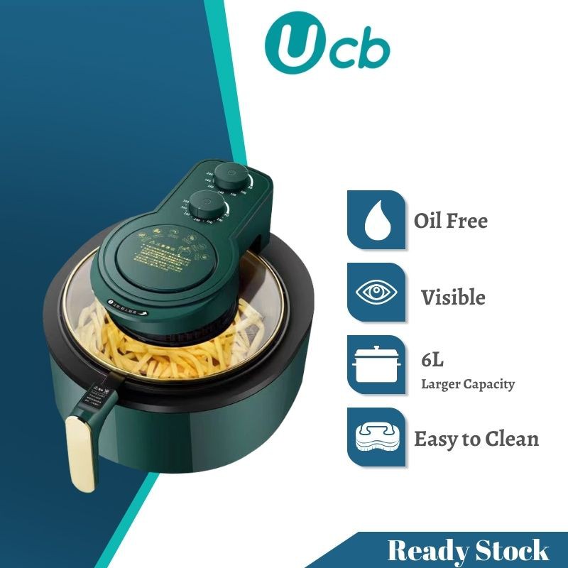 【Free Shipping】UCB Air Fryer Periuk Bakar Ayam Gas fryer 6L Cooker