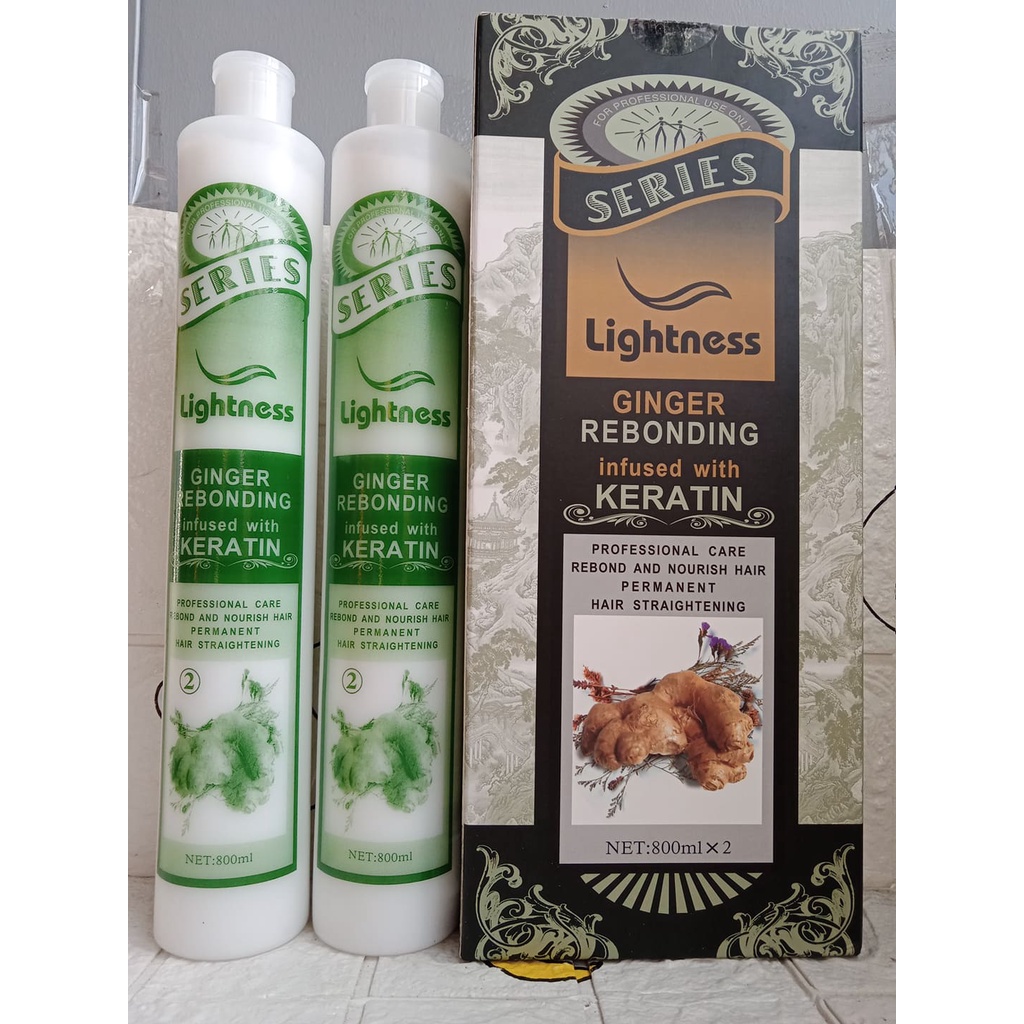 LIGHTNESS (GINGER NO.2/(2IN1 SET ) ) HAIR REBONDING KERATIN (800ML