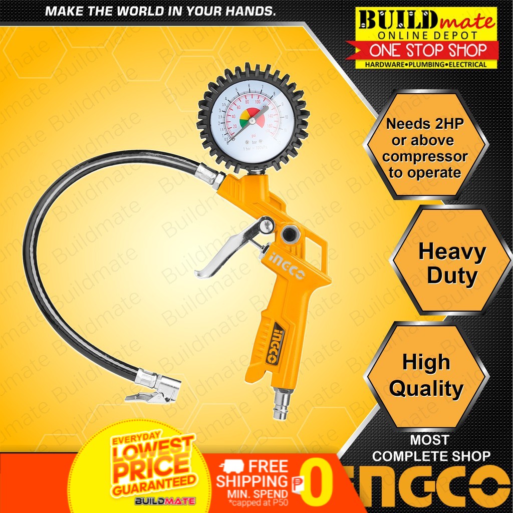BUILDMATE Ingco Tire Inflating Air Gun Tire Inflator Pneumatic Air ...
