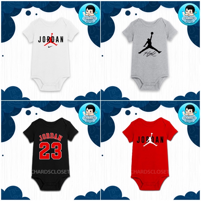 Customized JORDAN Prints On Baby Onesie Set A Shopee Philippines