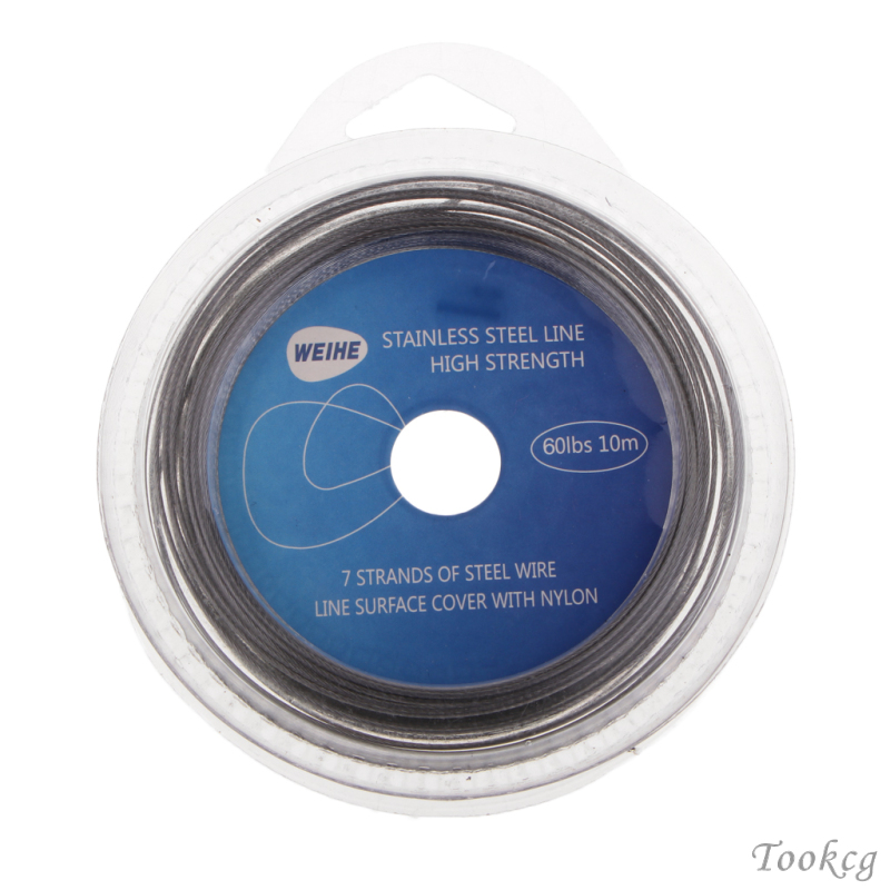 thumbnail image 2 of Caliber 30ft Stainless Steel Single Strand Fishing Leader - 86lb Test (8 Lb Line Weight), Brown 2 of 4