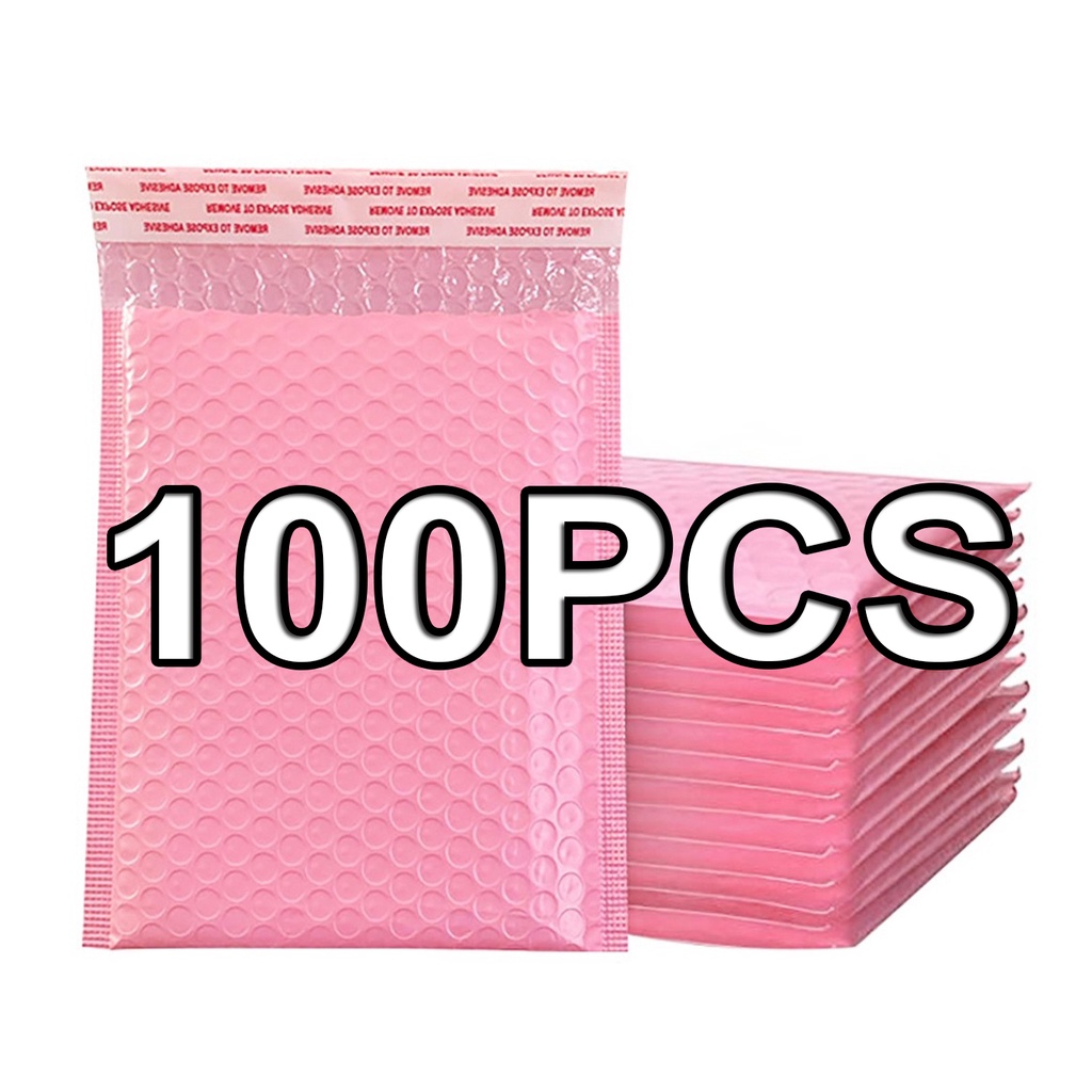 100pcs Bubble Mailer Pouch with Sticky Seal Wrap Envelope Type ...
