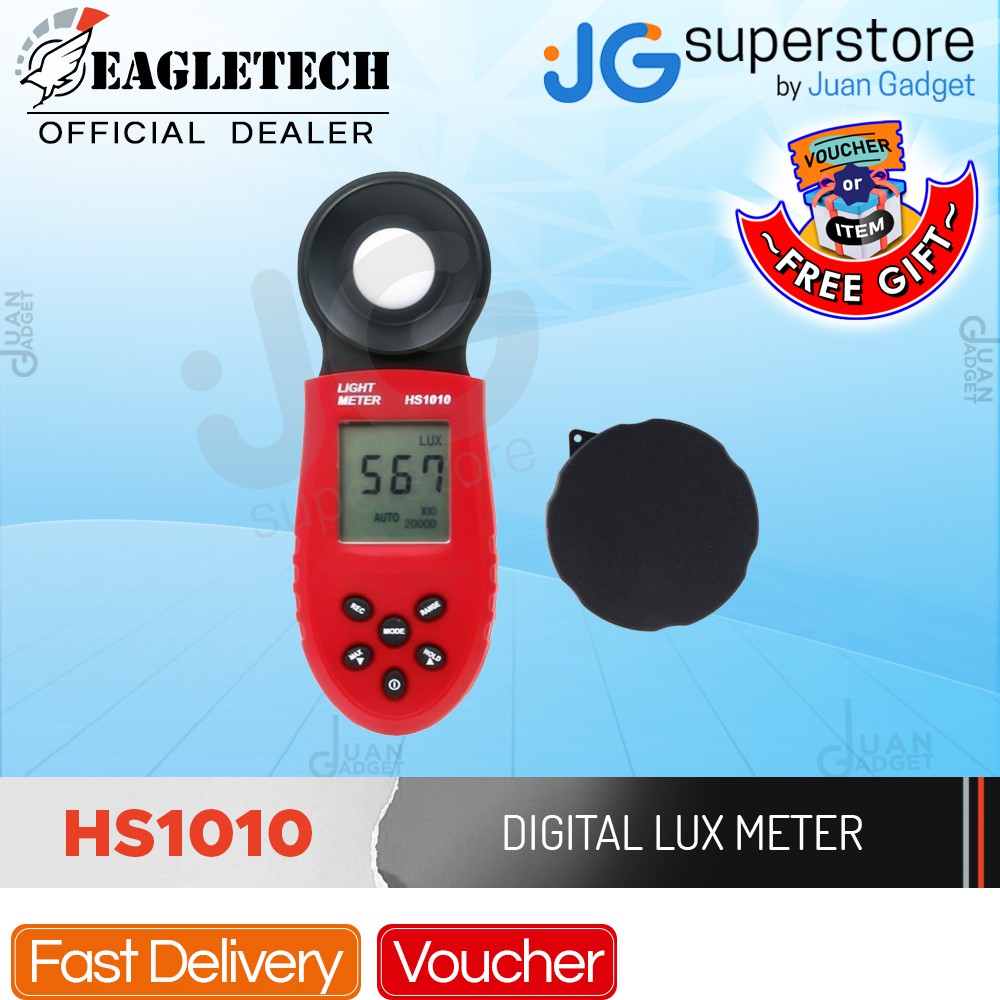Eagletech HS1010 Lux Digital Light Meter Luxmeter Meters Luminometer