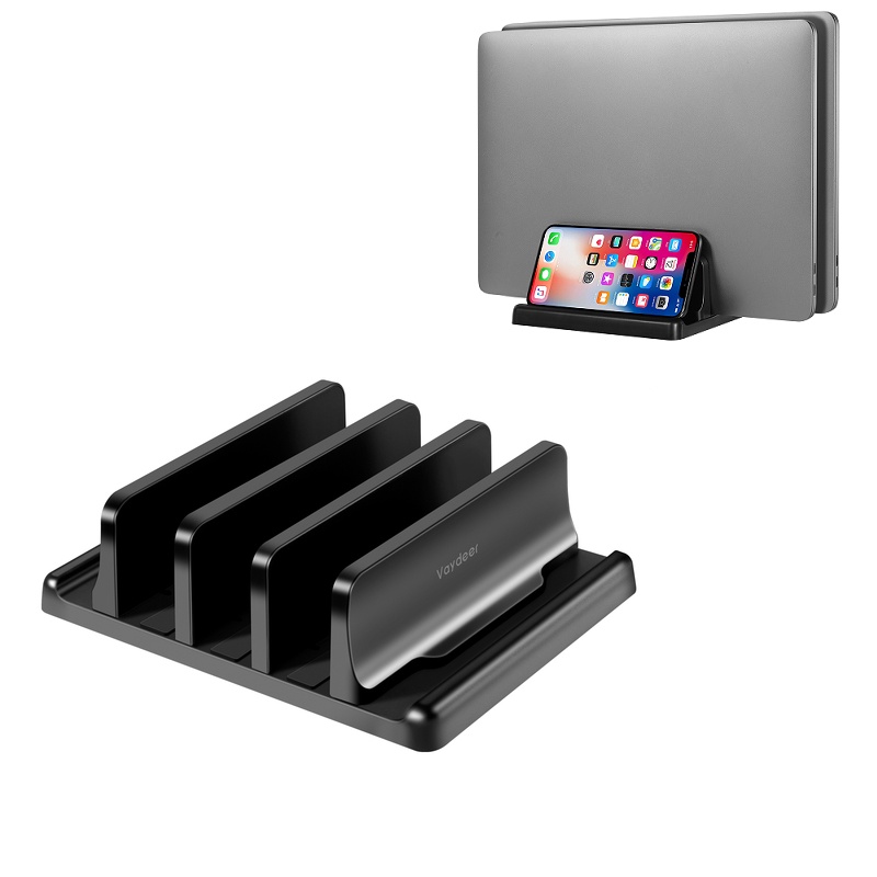 Vertical Laptop Stand Durable Plastic Dual Laptop Holder with ...