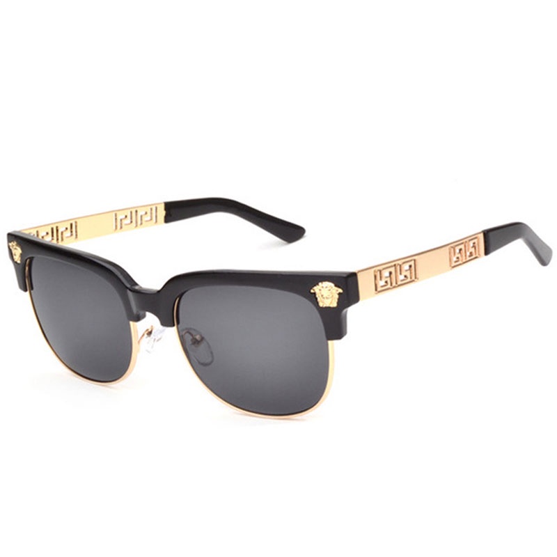 Classic Versace Fashion Half Rim Men's Sunglasses Luxury Brand Gradient ...
