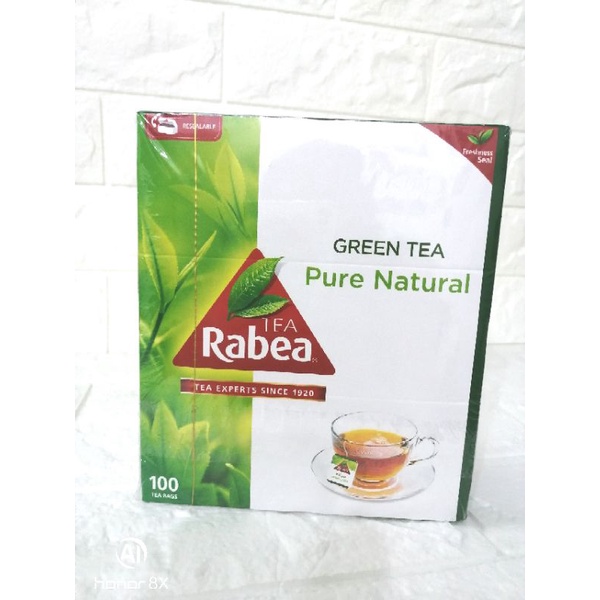 Rabea Green Tea (Pure Natural) 100 teabags from Saudi Arabia Shopee