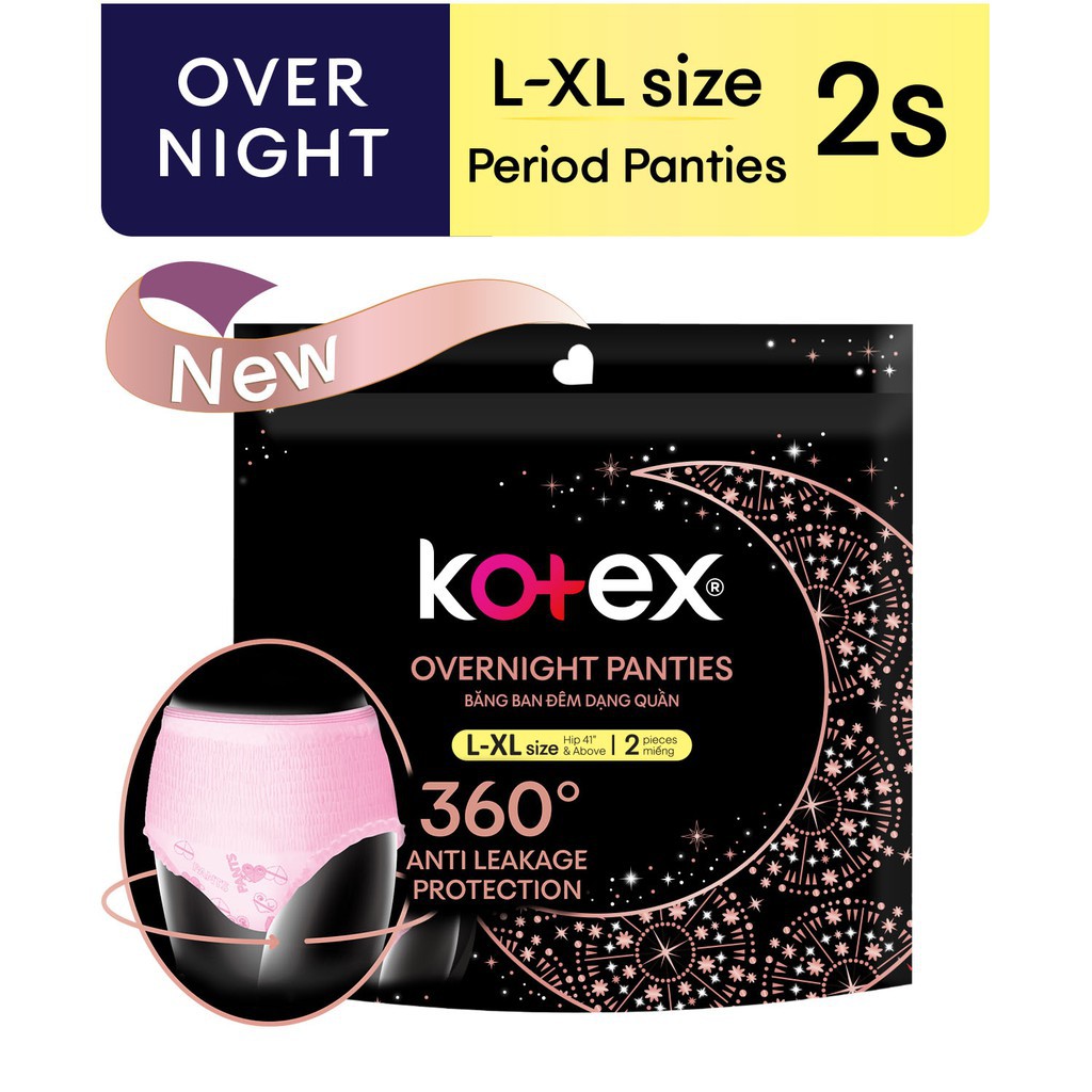 Kotex Overnight Menstrual Panties XL 2 Pads x 1 Pack Shopee Philippines