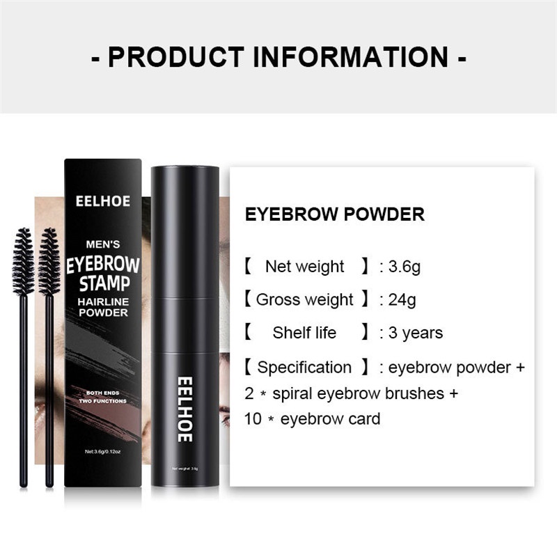 Men's Hairline Shading Powder One Step Eyebrow Stamp Shaping Kit ...