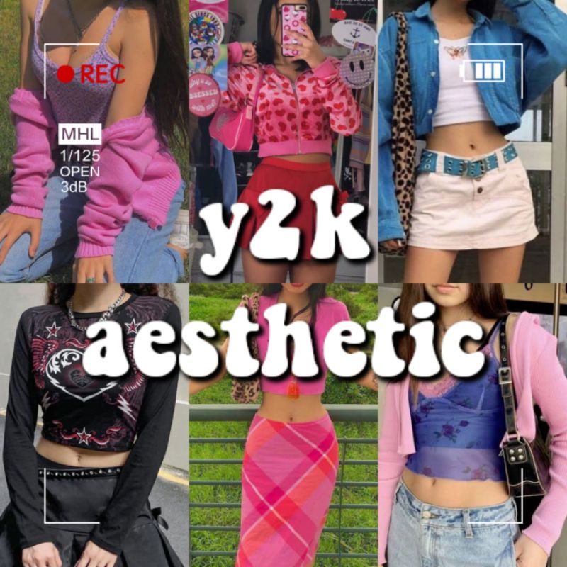 ℡♞✆?????????? ? Y2k Aesthetic Outfits Ulzzang Harajuku Rare Tops Skirts  Pullover Sets Bnew & Thrifte