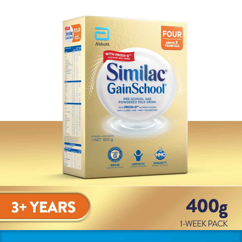 Similac Gainschool 400g for Kids Above 3 Years Old Powdered Milk Drink ...