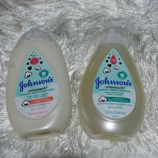 Johnson's CottonTouch Newborn Baby Wash & Shampoo, Made with Real Cotton,  Twin Pack, 2x 27.1 fl. oz : : Baby