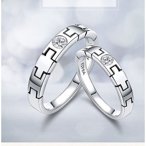 KS silver original 925 italy silver CP027 (couple ring) | Shopee ...