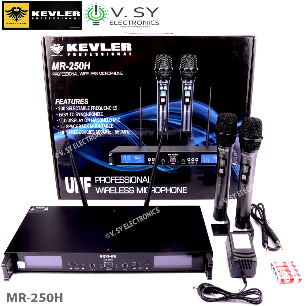 Original Kevler MR-250H Dual Channel UHF Professional Wireless Handheld Microphone  Mic MR 250H MR250