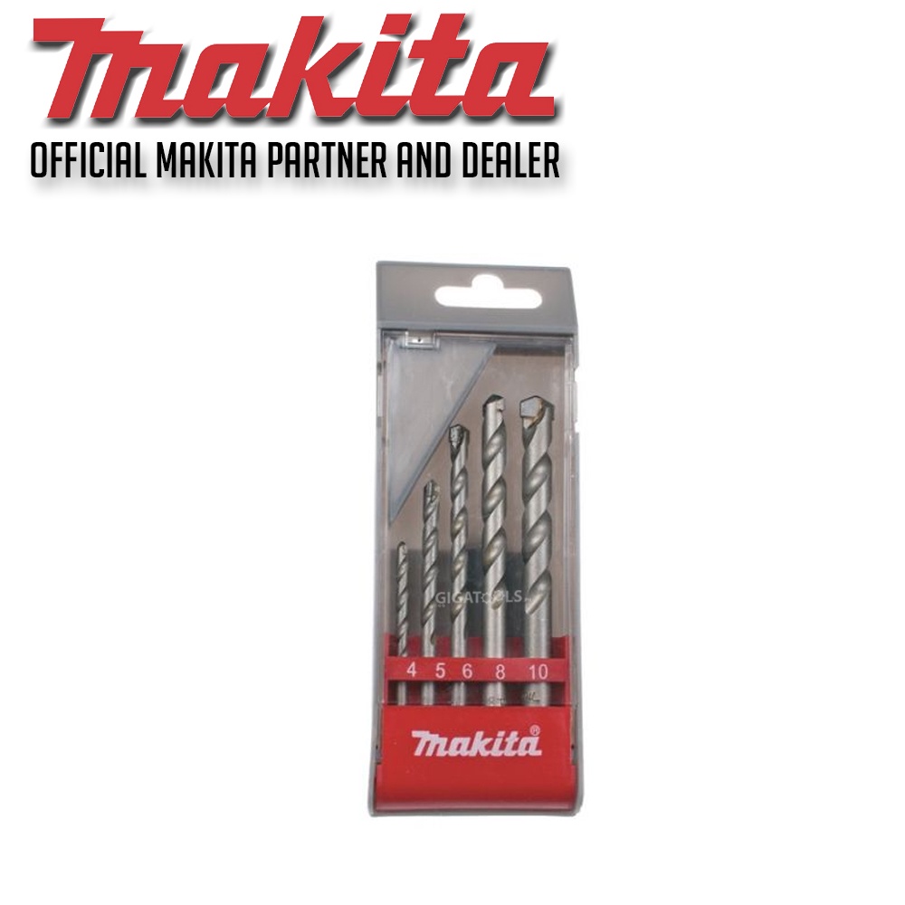 Makita Tungsten Carbide Tipped (TCT) Masonry Drill Bit Set 5pcs (D ...