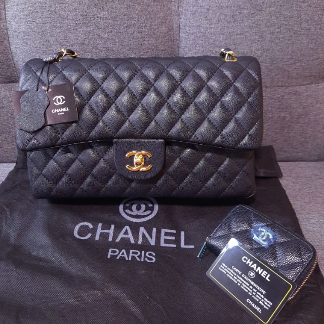 Chanel double flap caviar hot sale