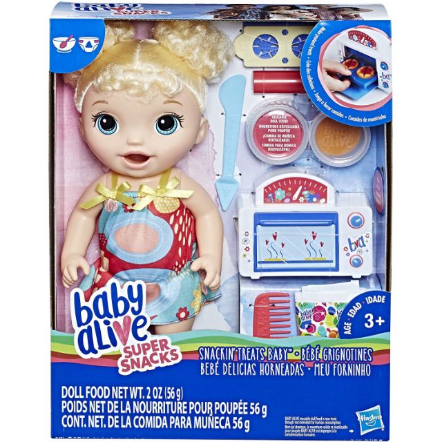 Baby Alive Snackin Treats Baby Blonde Curly Hair Shopee Philippines