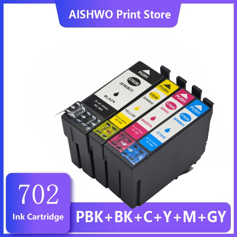 for Epson 702 ink cartridge 702XL T702 for EPSON WorkForce Pro WF-3720 ...