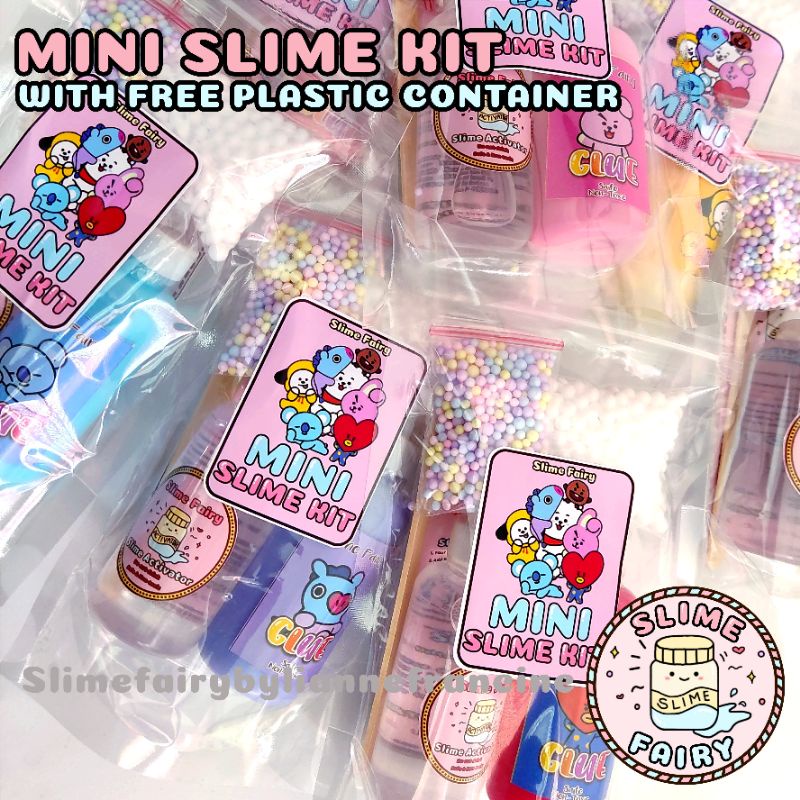 MINI SLIME KIT WITH PLASTIC CONTAINER BY SLIME FAIRY | Shopee Philippines