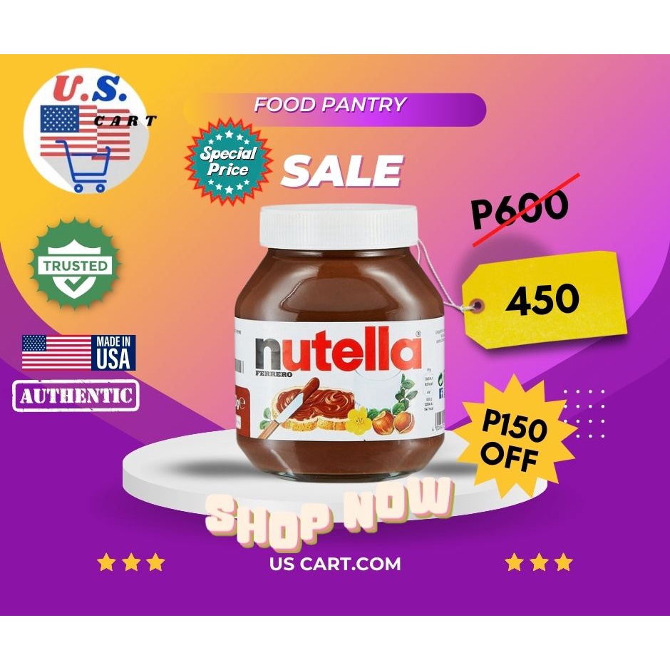 Nutella Hazelnut Spread 750g Shopee Philippines