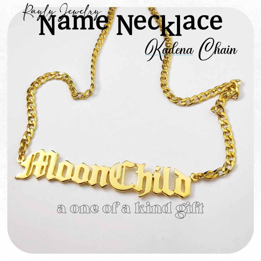 Personalized Name Necklace in Kadena Chain | Shopee Philippines