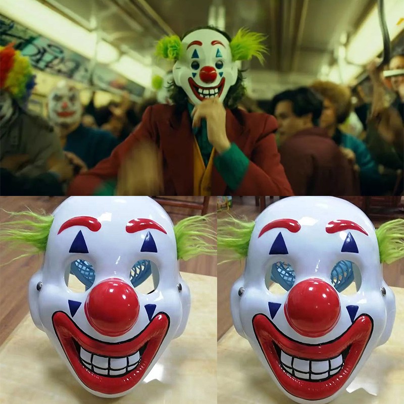 2019 Joker Mask Joaquin Phoenix Arthur Fleck PVC Masks halloween Cosplay Movie Prop Shopee